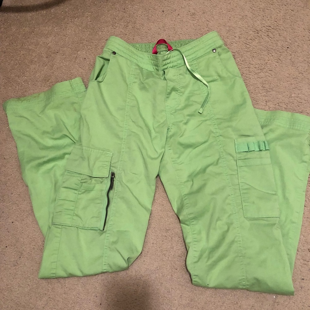 Lime green scrub pants